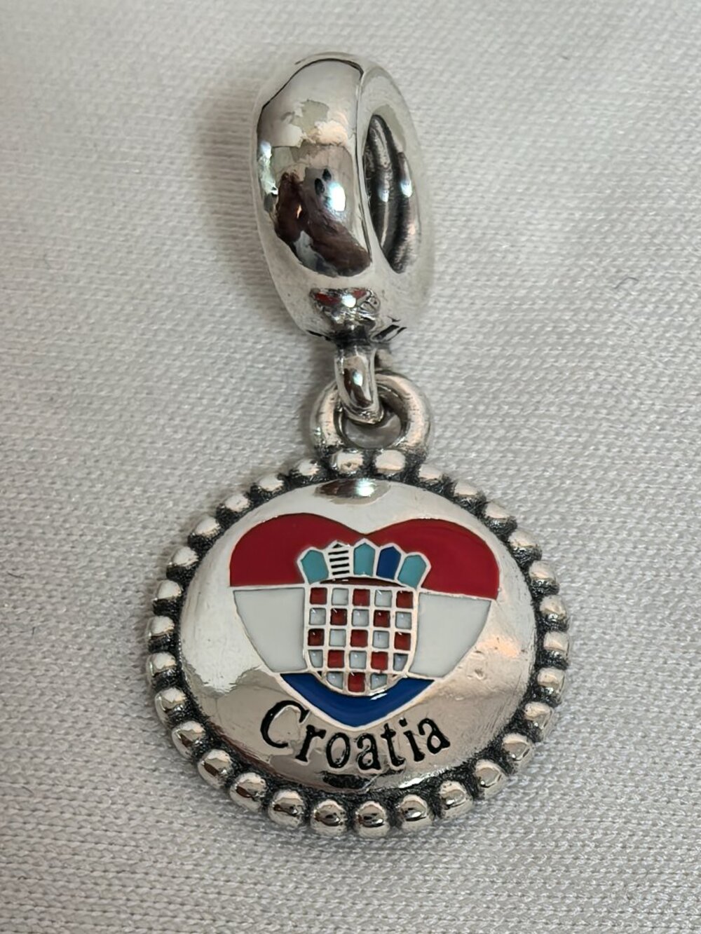 Pandora CROATIA Exclusive Dangle Charm Pendant, S925 Silver Jewelry